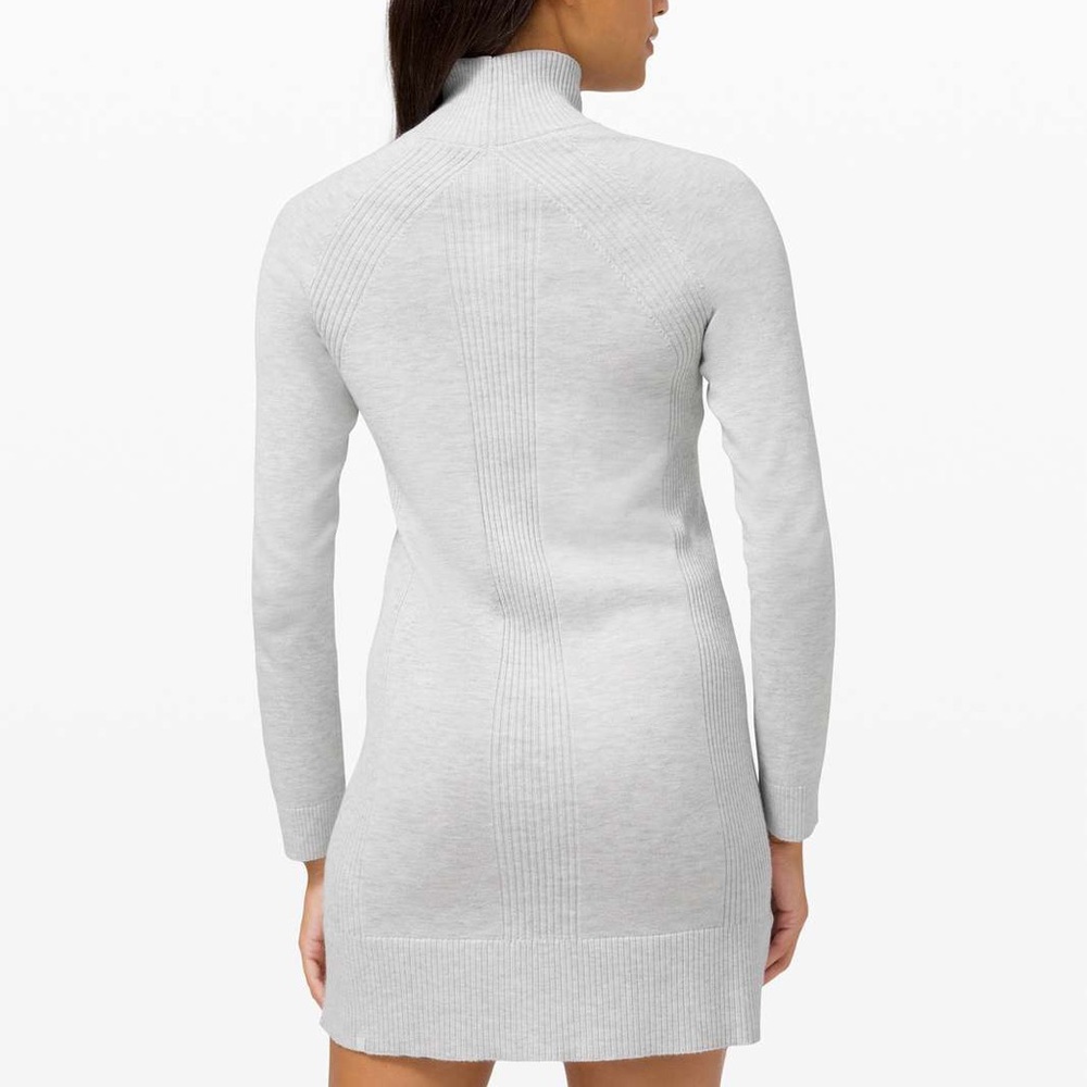 lululemon Keep it Cozy Dress in Heathered Core Ultra Light Grey - Picture 3 of 4